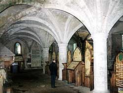 The undercroft, Rufford Abbey.